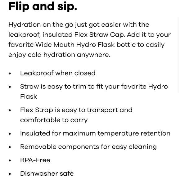 NEW Hydroflask Widemouth Flex Straw Cap—No Bottle   Fits 12,16,18,20,32,40,64 oz - Picture 11 of 14
